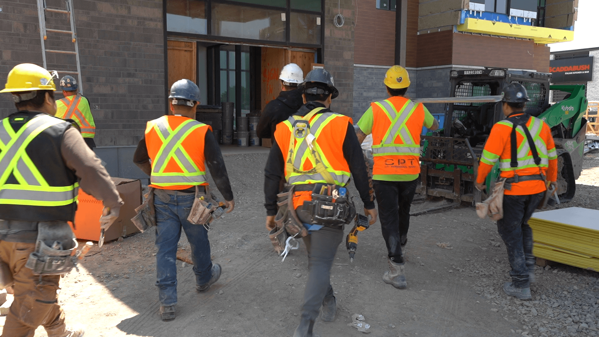 Construction workers at site