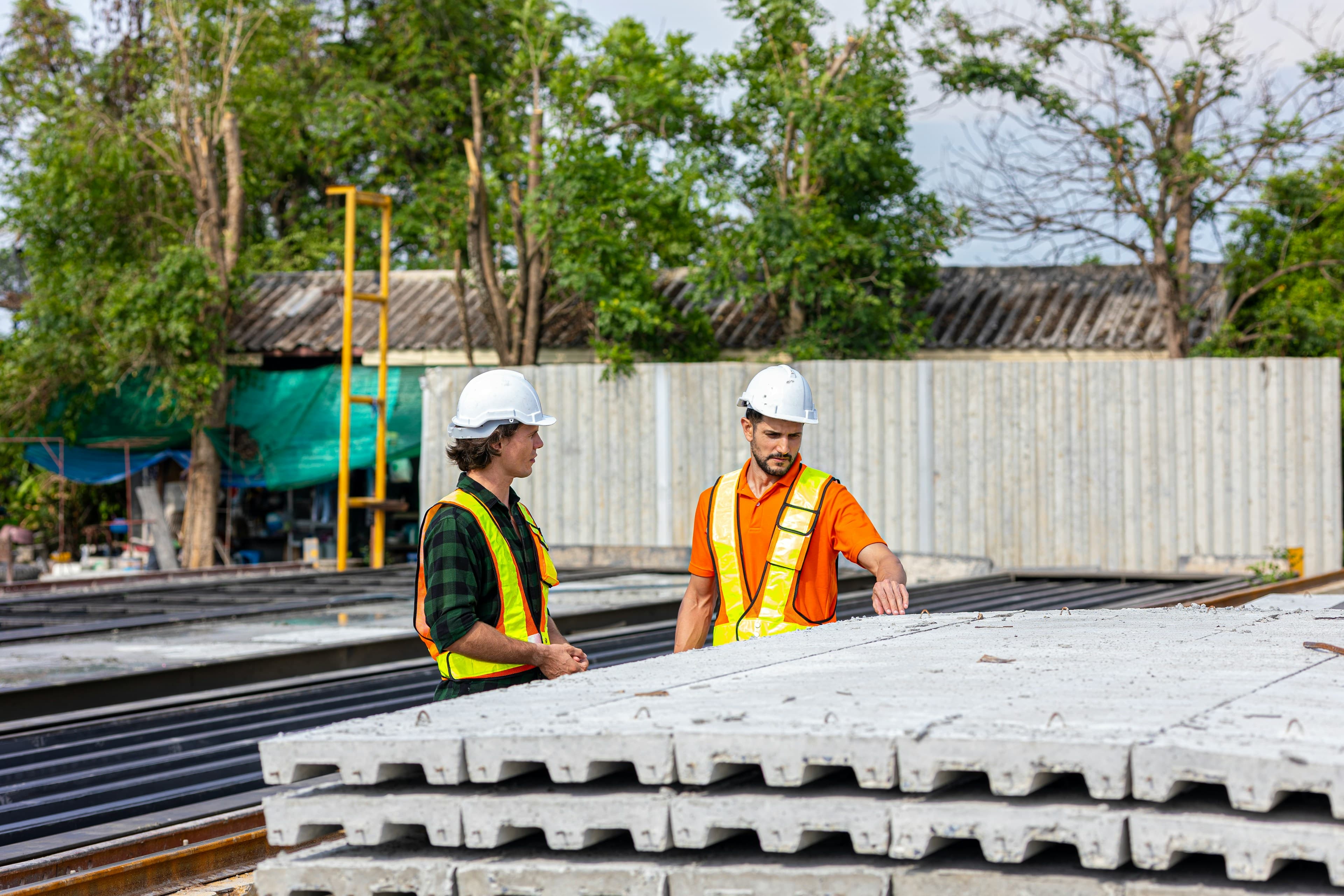 Construction workers at site